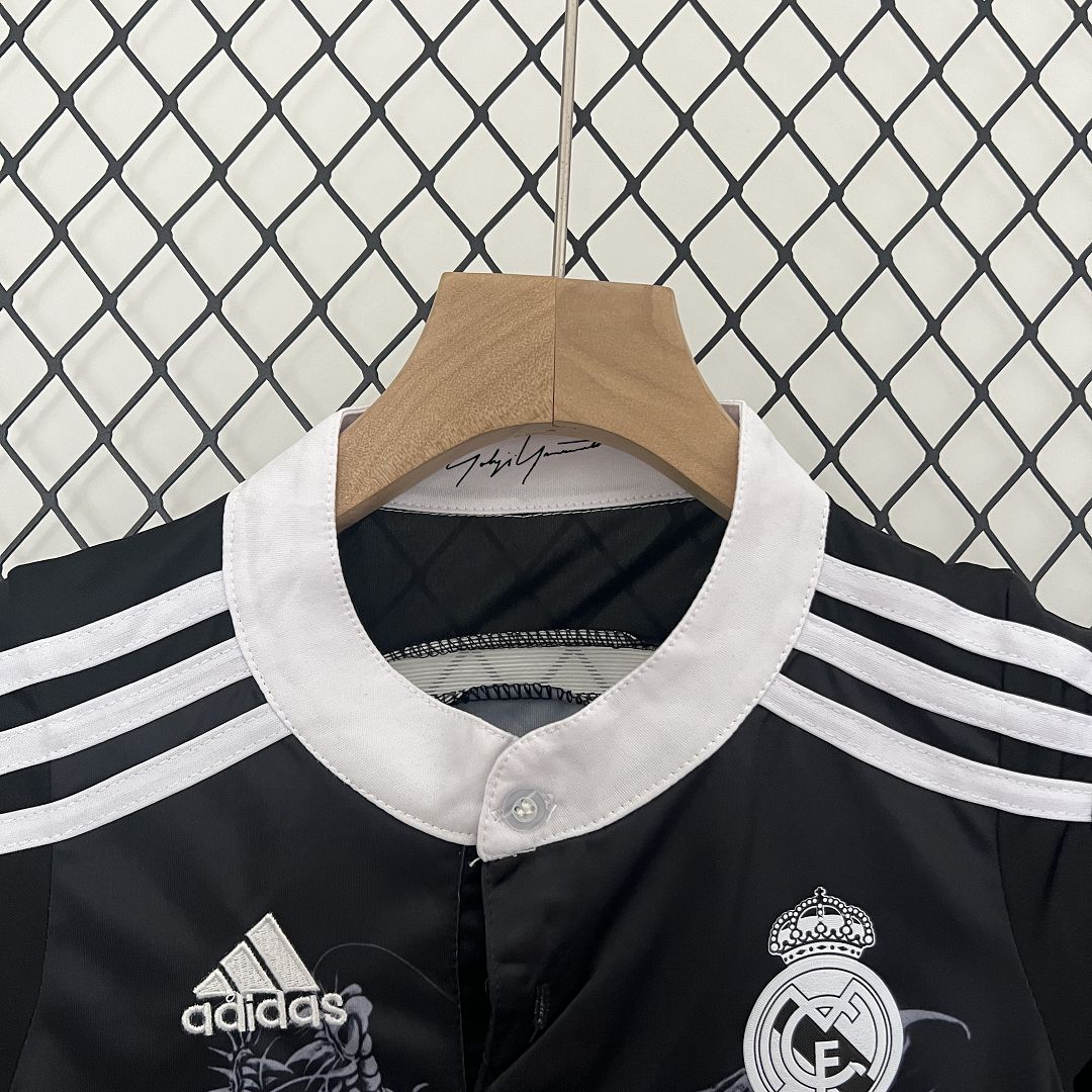 Real Madrid 14-15 Third Retro Kid Kits Black Jersey
