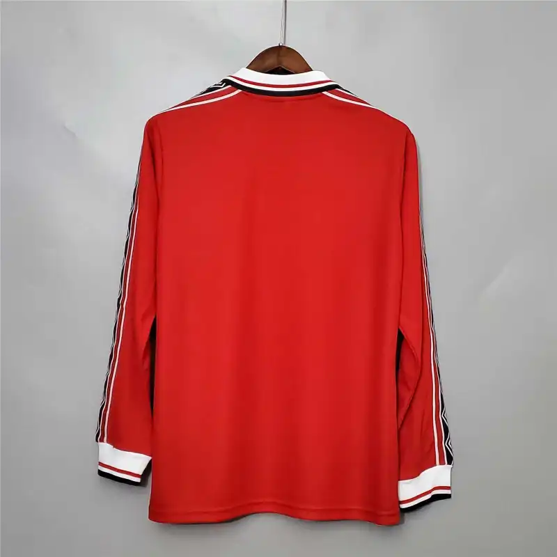 Manchester United Beckham #7 Retro Jersey Home Long Sleeve 1998/00
