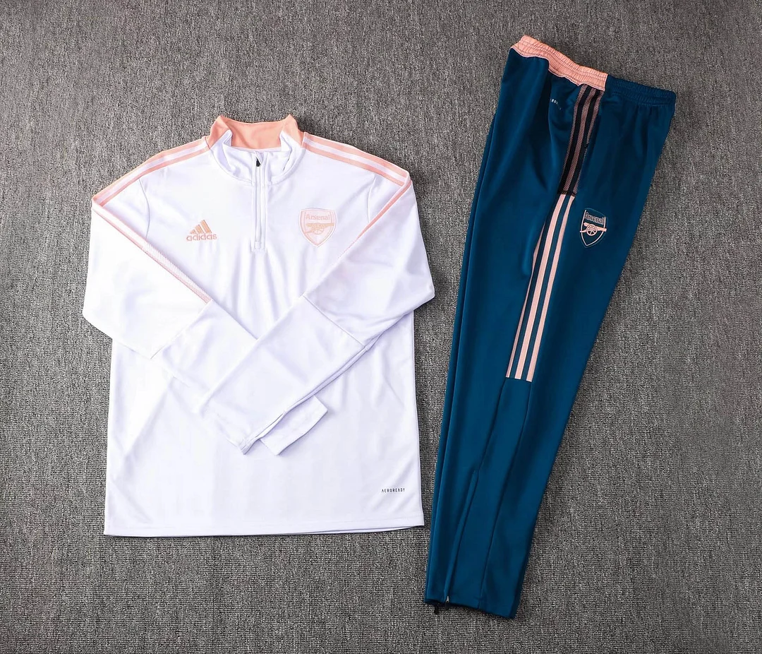 Arsenal Half-Pull Training Suit White Football Shirt 2021/2022