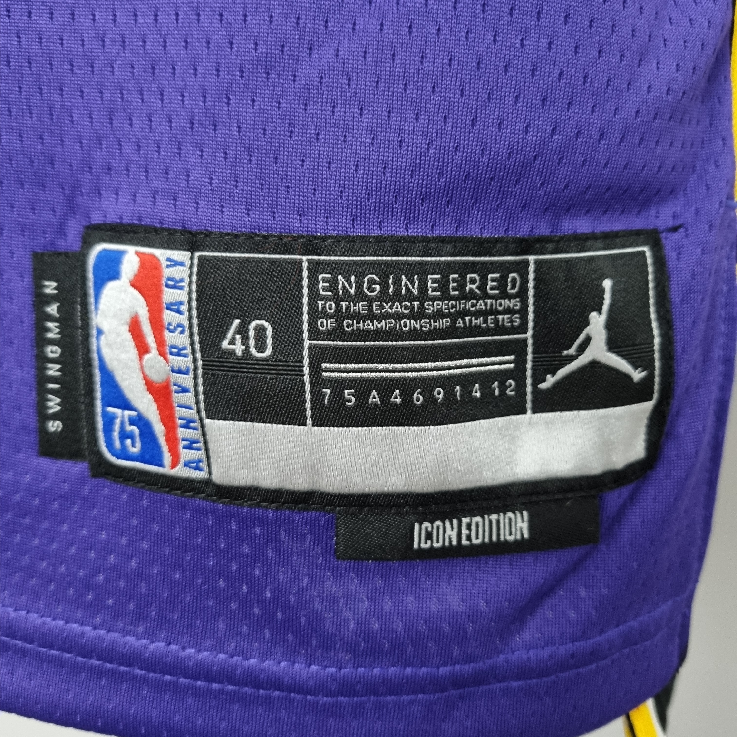 Carmelo Anthony Los Angeles Lakers 75th Anniversary Swingman Jersey Purple
