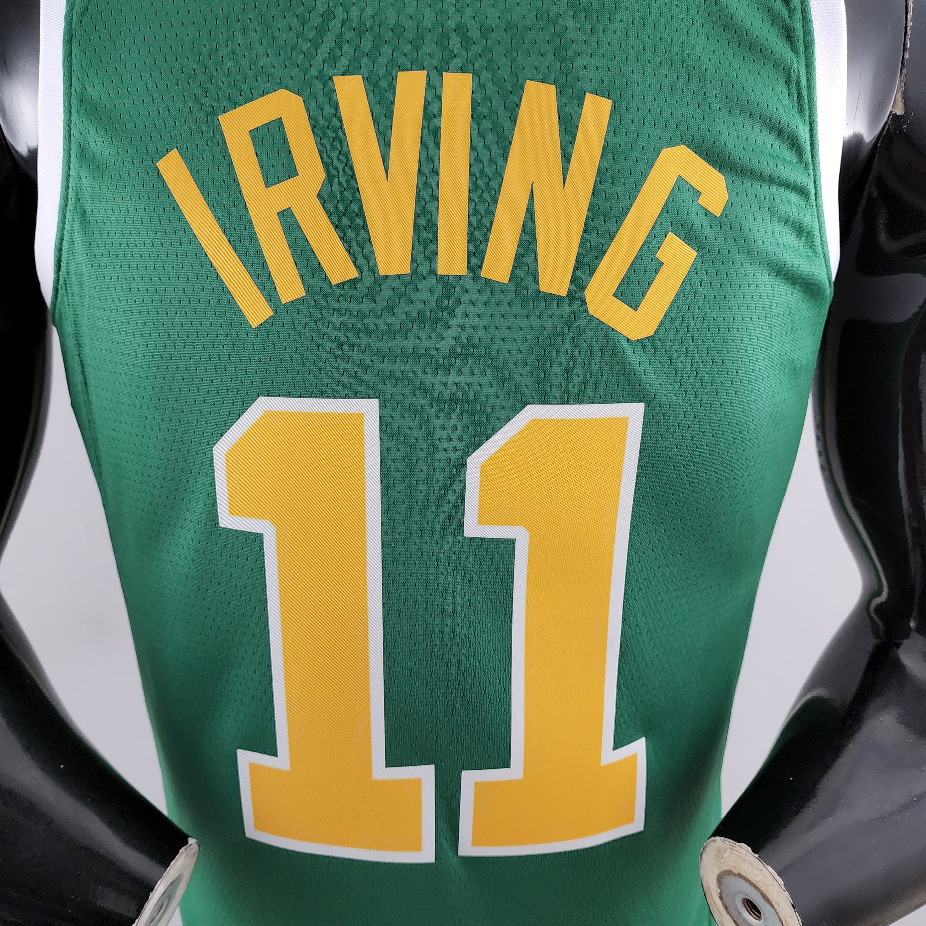 Kyrie Irving Boston Celtics Swingman Jersey Green Gold