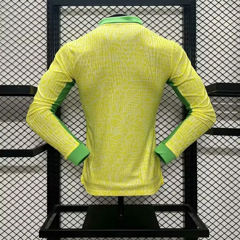 Nike Authentic Soccer Jersey Brazil Home Shirt Long Sleeve 2024