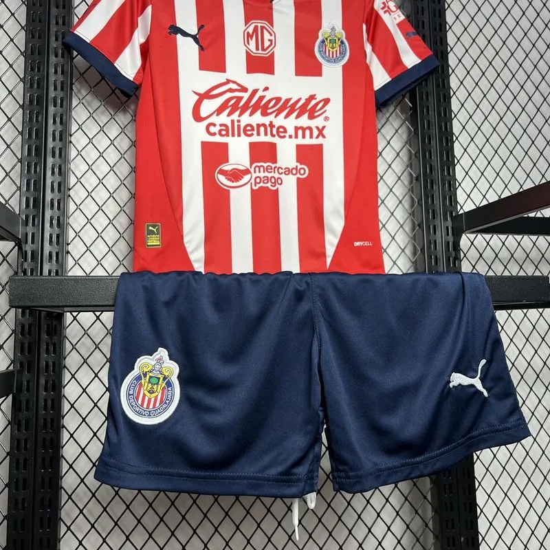 24-25 Chivas Home Soccer Kids kit Jersey+Shorts