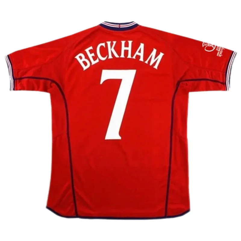 England Beckham #7 Retro Jersey Away Replica World Cup 2002