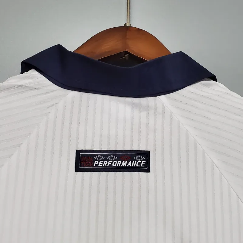 1998 England World Cup Home Retro Jersey Long Sleeve #7 BACKHAM #20 OWEN