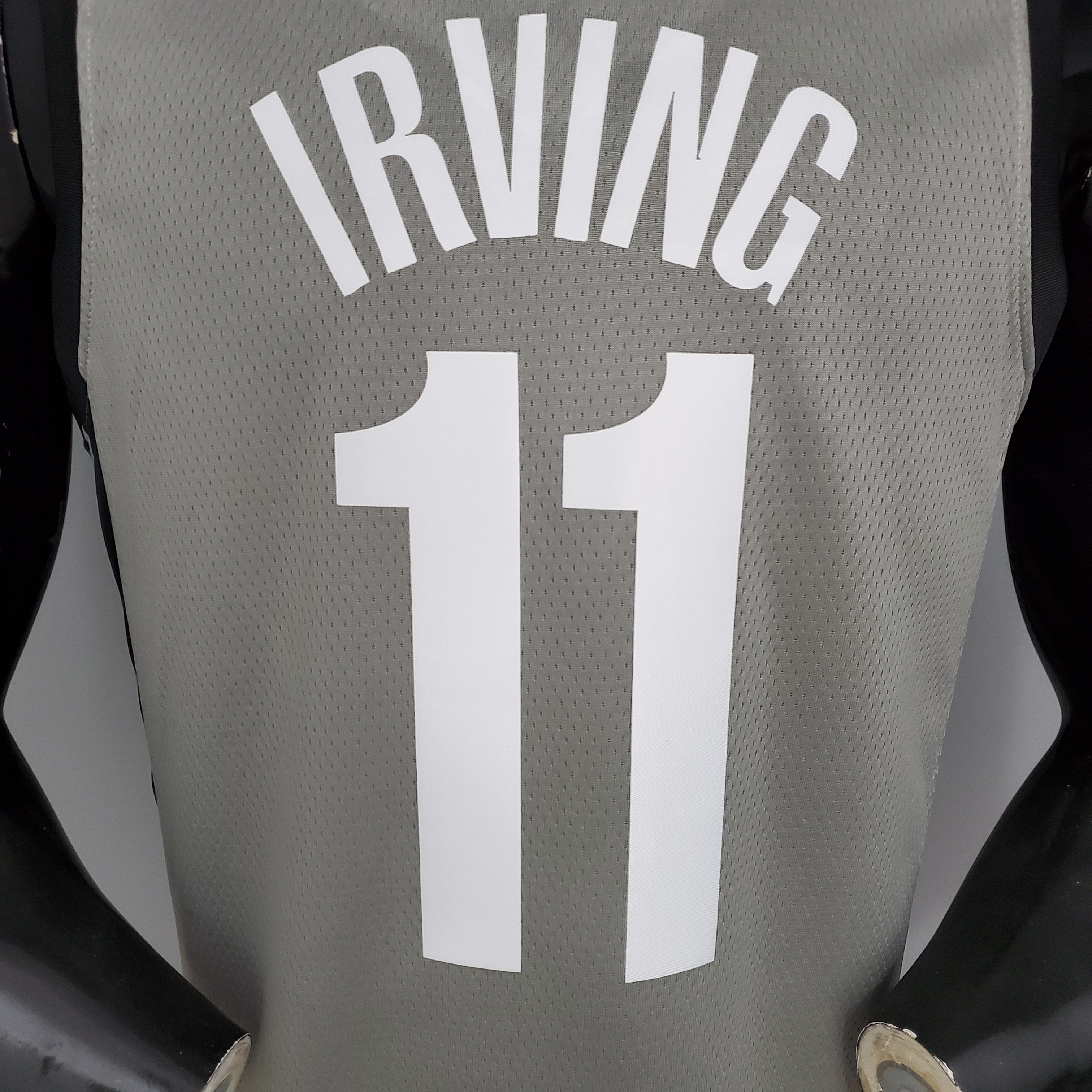 Kyrie Irving Brooklyn Nets Flying Man Swingman Jersey Gray