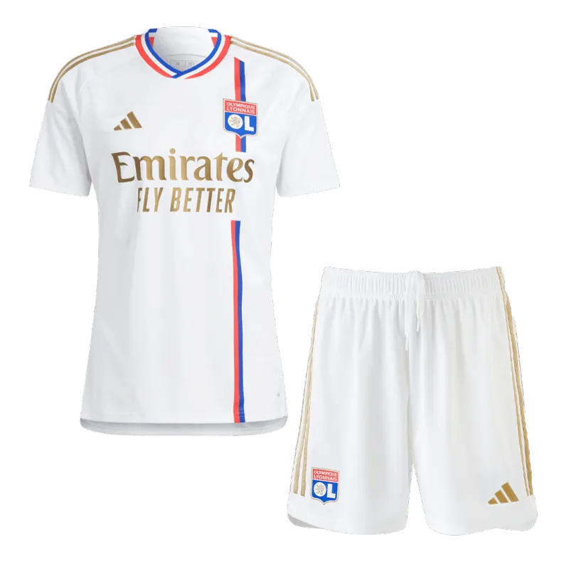23-24 Olympique Lyonnais Home Kit Jersey+Shorts