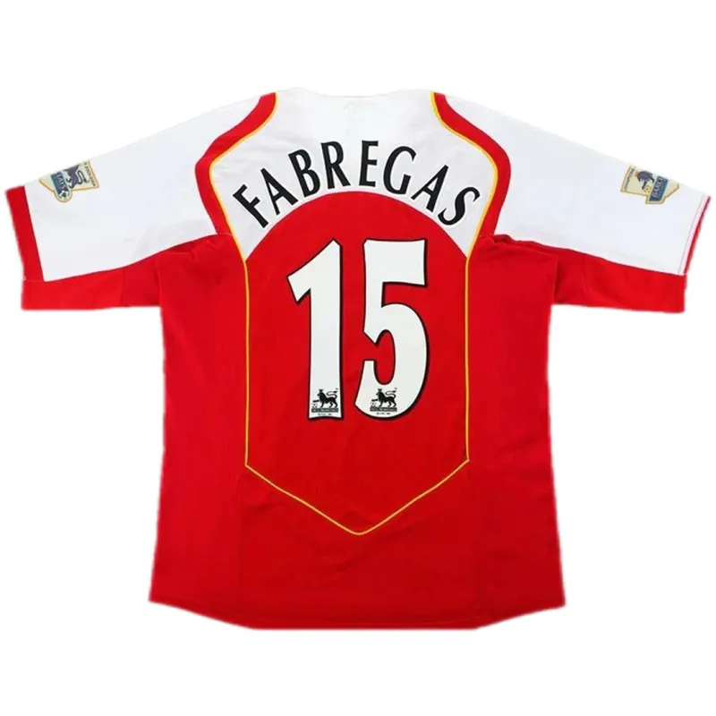 04-05 Arsenal Henry #14 FABREGAS #15 Pires #7 Bergkamp #10 Retro Jersey Home Replica