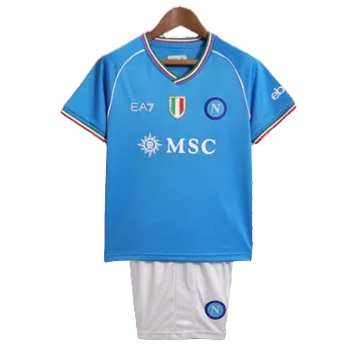 2023/24 Kids Napoli Home Kit(Jersey+Shorts)