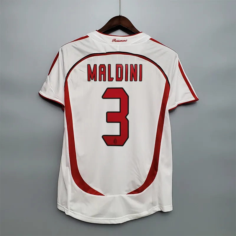 2006-07 AC Milan Ronaldo #99 Kakà #22 Maldini #3 Pirlo #21 UCL Final Retro Jersey Away Replica