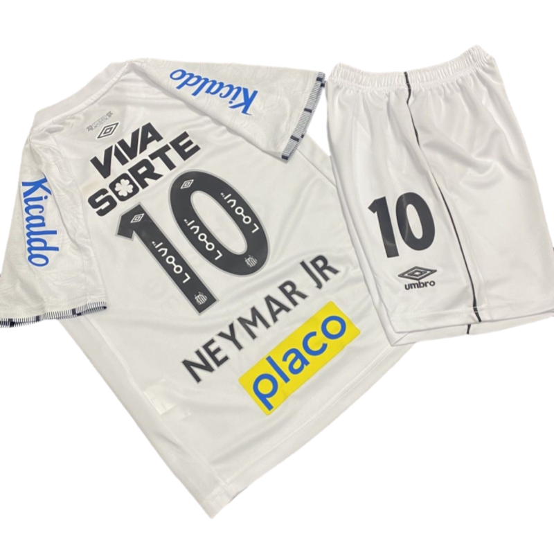 Santos home football jersey for Kids 2024-25 season