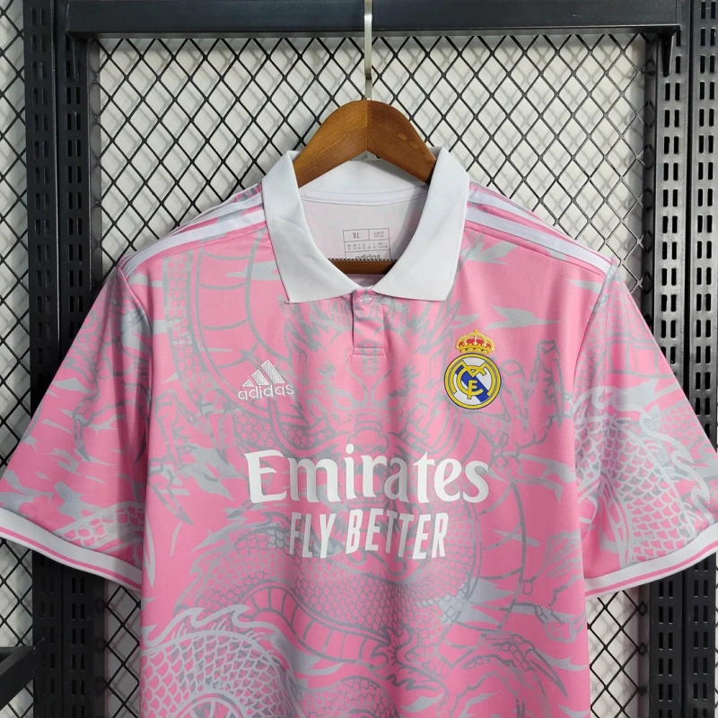 23-24 Real Madrid Chinese Dragon Pink Football Shirt