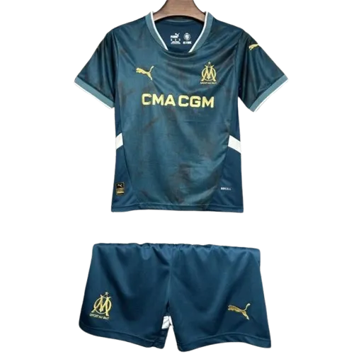24-25 Marseilles Away Soccer Kids Kit Jersey+Shorts