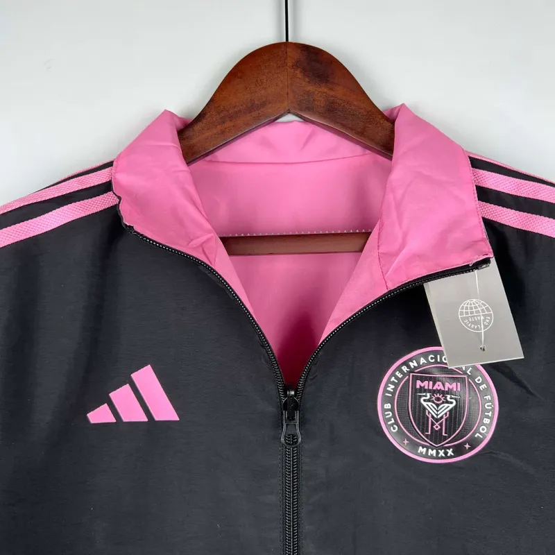 2023-2024 Inter Miami Reversible Windbreaker（black-pink）Soccer Jersey 1:1 Thai Quality