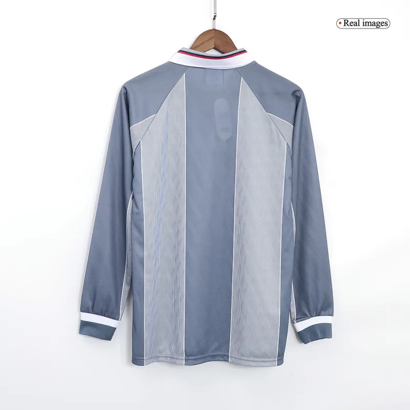 1996 England Retro Away Long Sleeve Jersey Replica Euro Cup