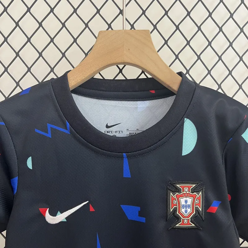 2024 Portugal Grey Training Kid Kits Youth Apparels Sport Jersey