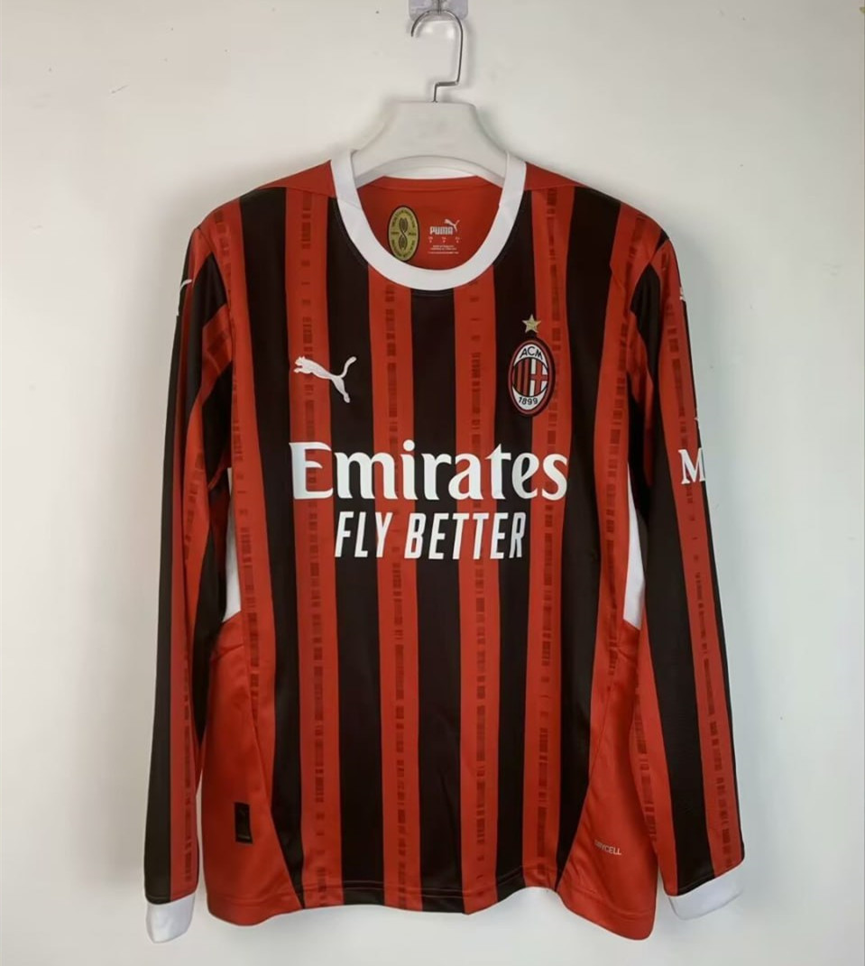 AC Milan Home Long Sleeve Jersey 24/25