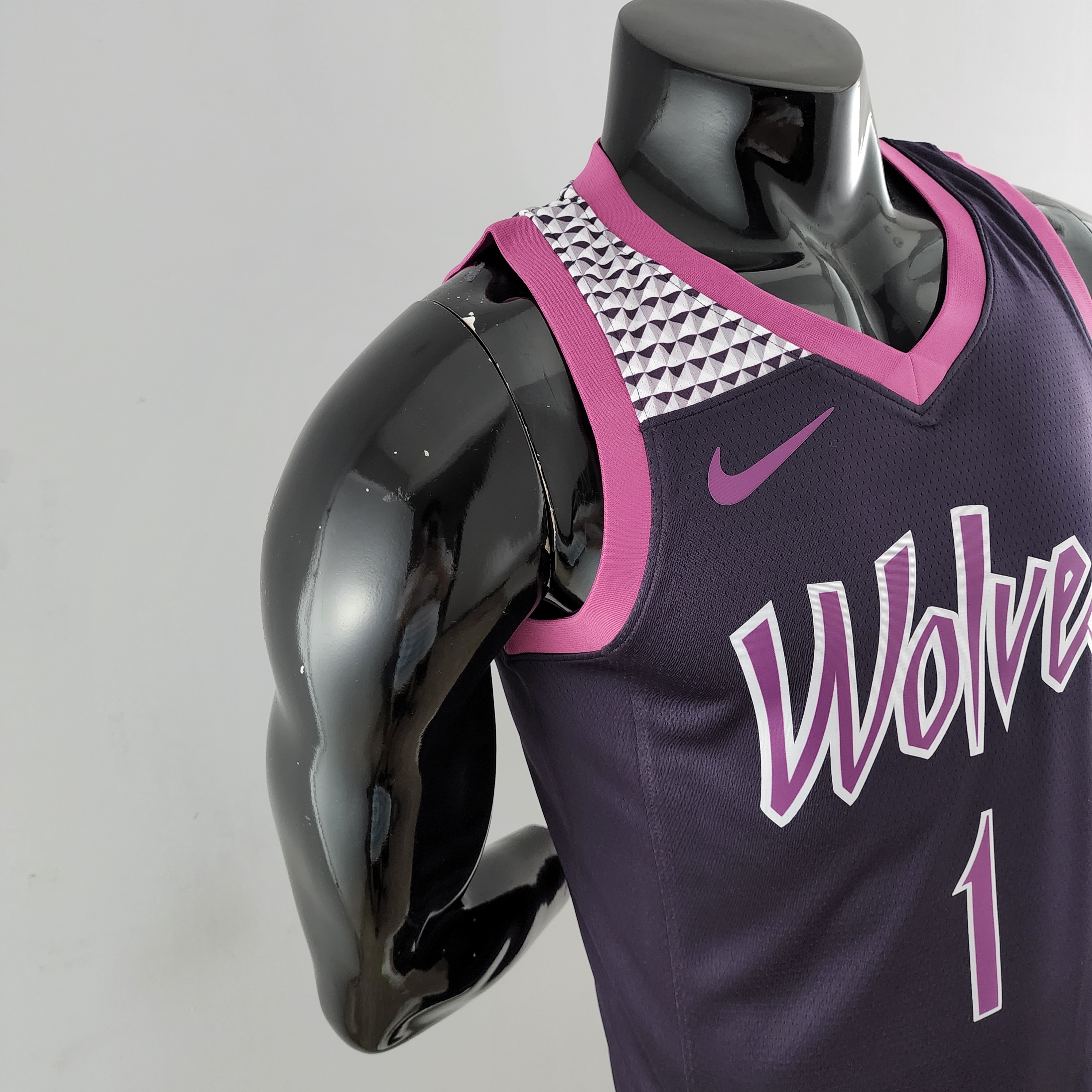 Anthony Edwards Minnesota Timberwolves Swingman Jersey Black and Purple