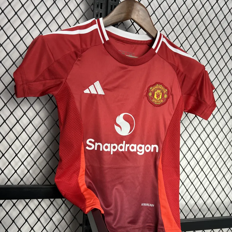 24-25 Manchester United Home Kids Jersey+Shorts