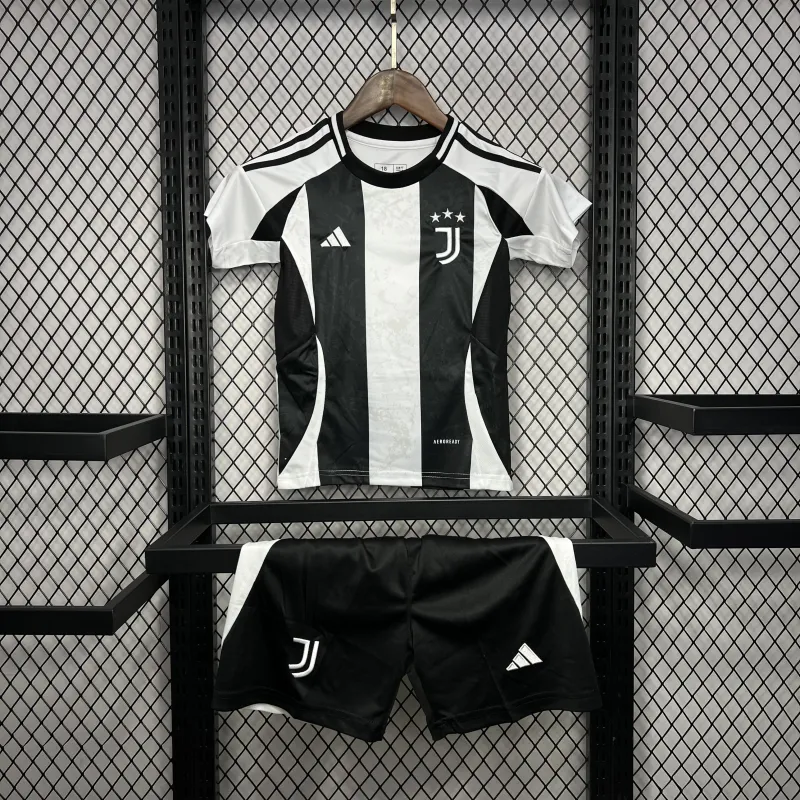 24-25 Juventus Home Soccer Kids Kit Jersey+Shorts