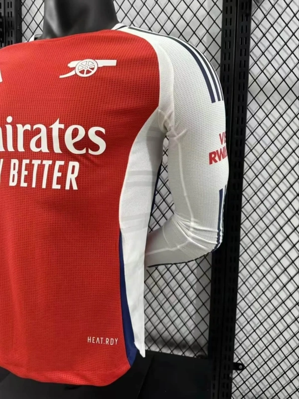 Arsenal Home Long Sleeve Jersey Player Version 2024-25