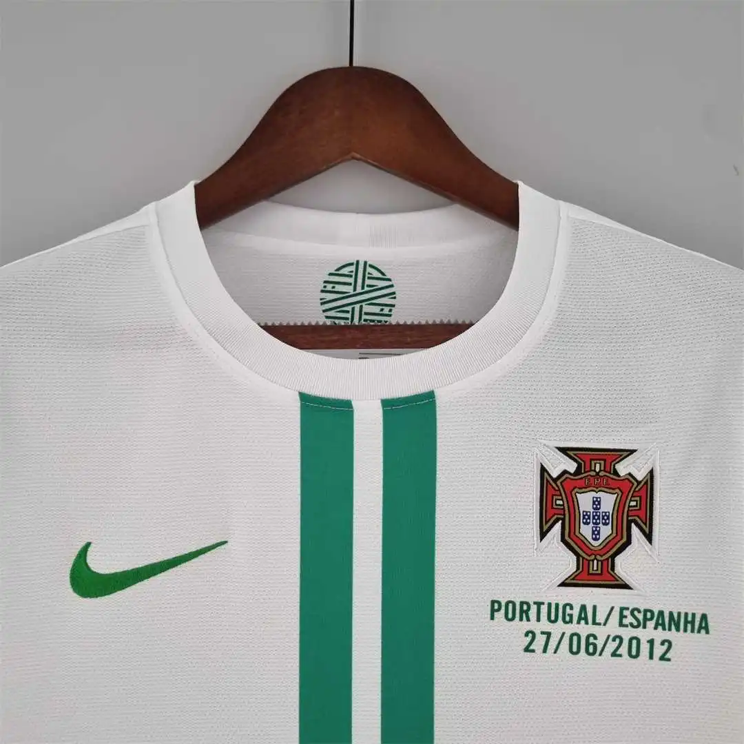 2012 Portugal Retro Jersey Away Long Sleeve