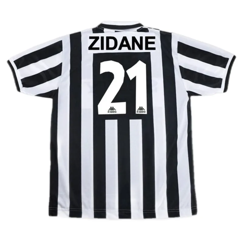 1996-97  Juventus Del Piero #10 Zidane #21 Retro Jersey Home Replica
