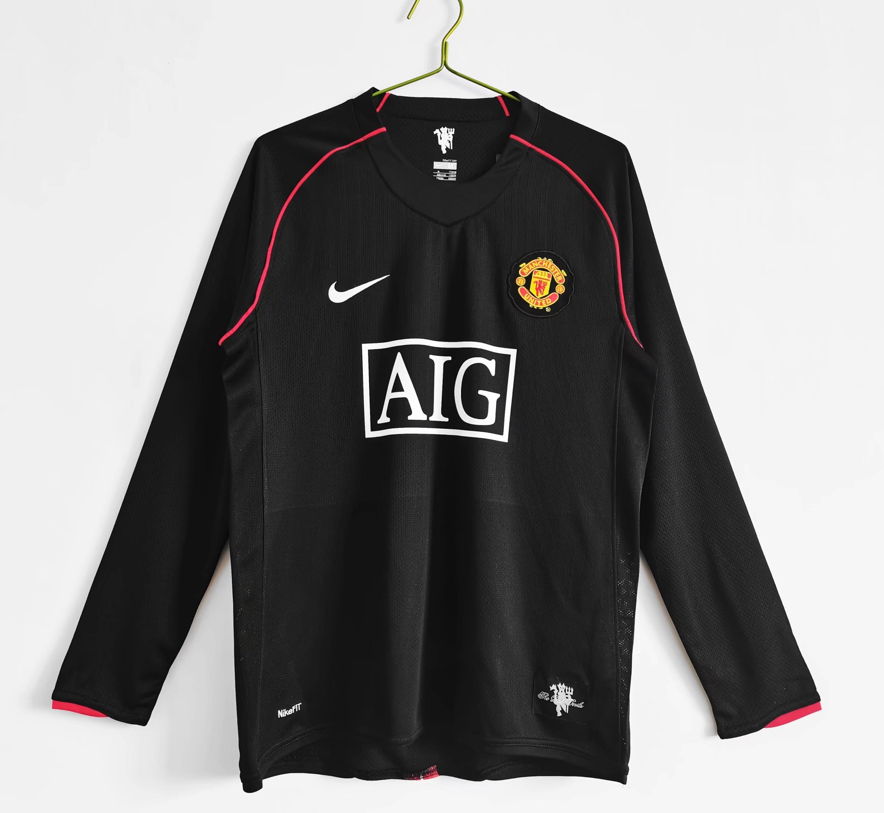 07-08 Retro Long Sleeve Manchester United #7 Ronaldo Third  Away Soccer Jersey