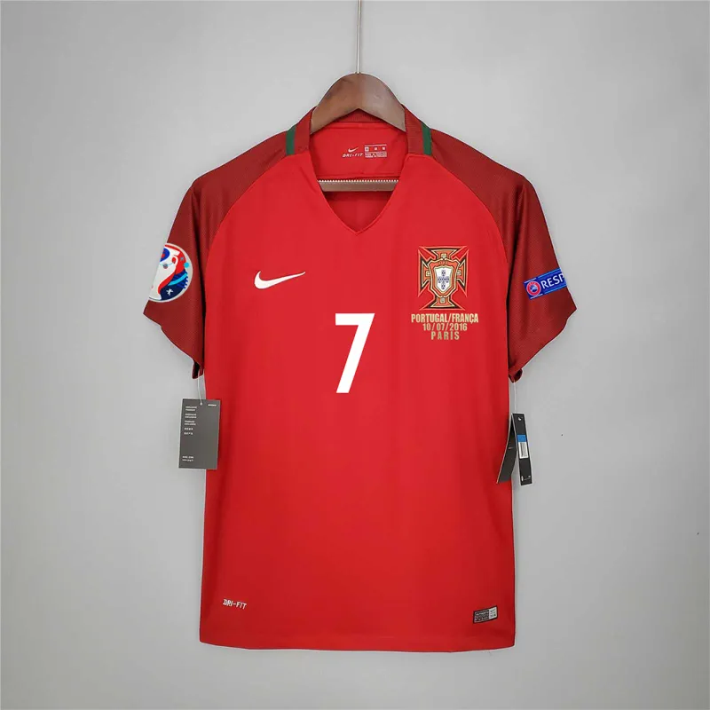2016 Portugal Retro Jersey Home Euro Cup