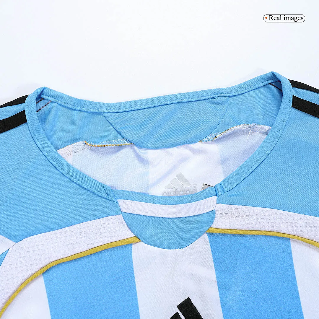 Retro Argentina Home Long Sleeve Jersey World Cup 2006