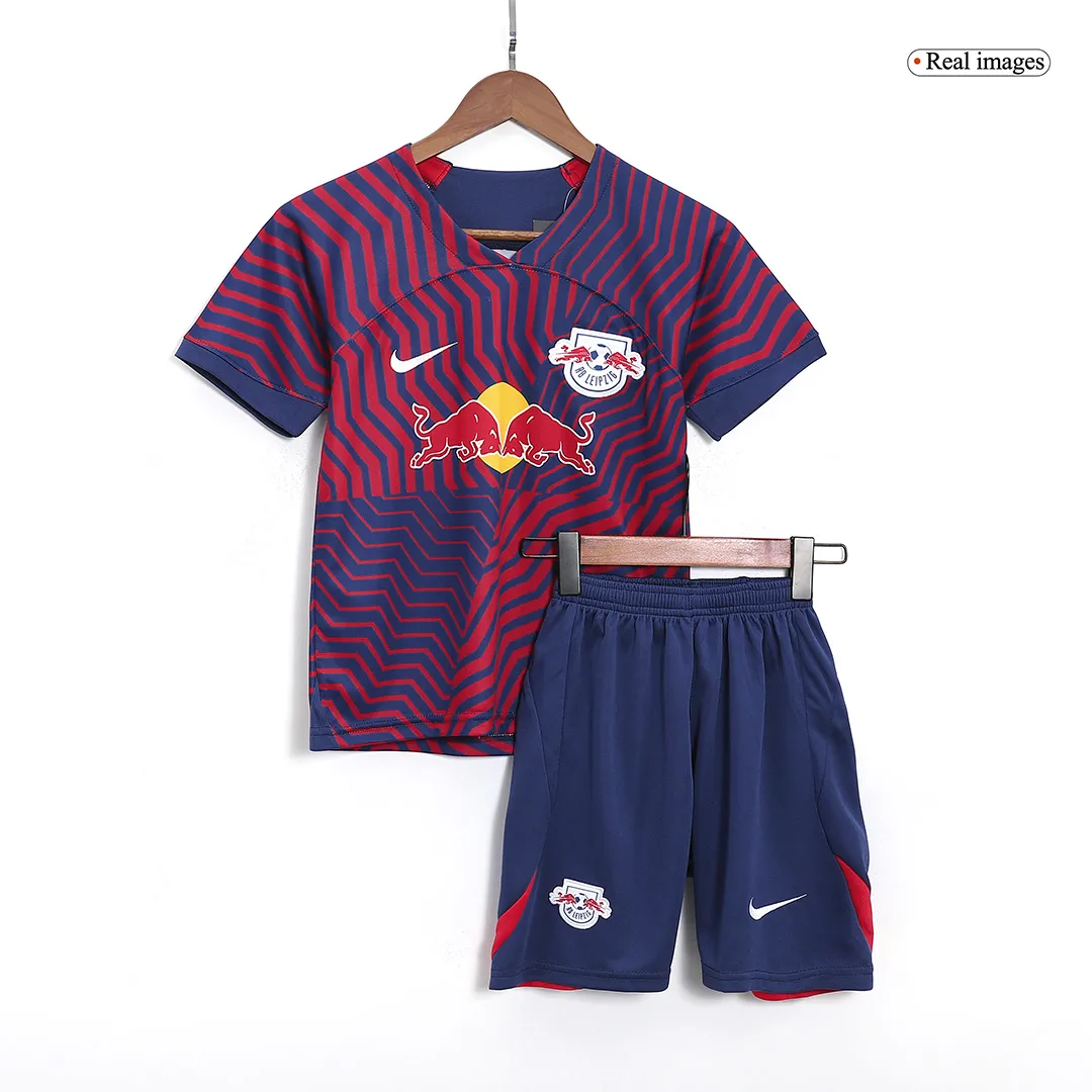 23-24 Kids RB Leipzig Away Jersey Kit