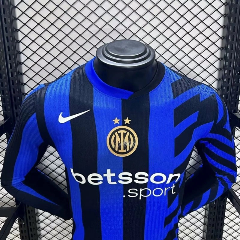 24-25 Inter Milan Home Long Sleeve Kit Player Version Shirt Soccer Jersey