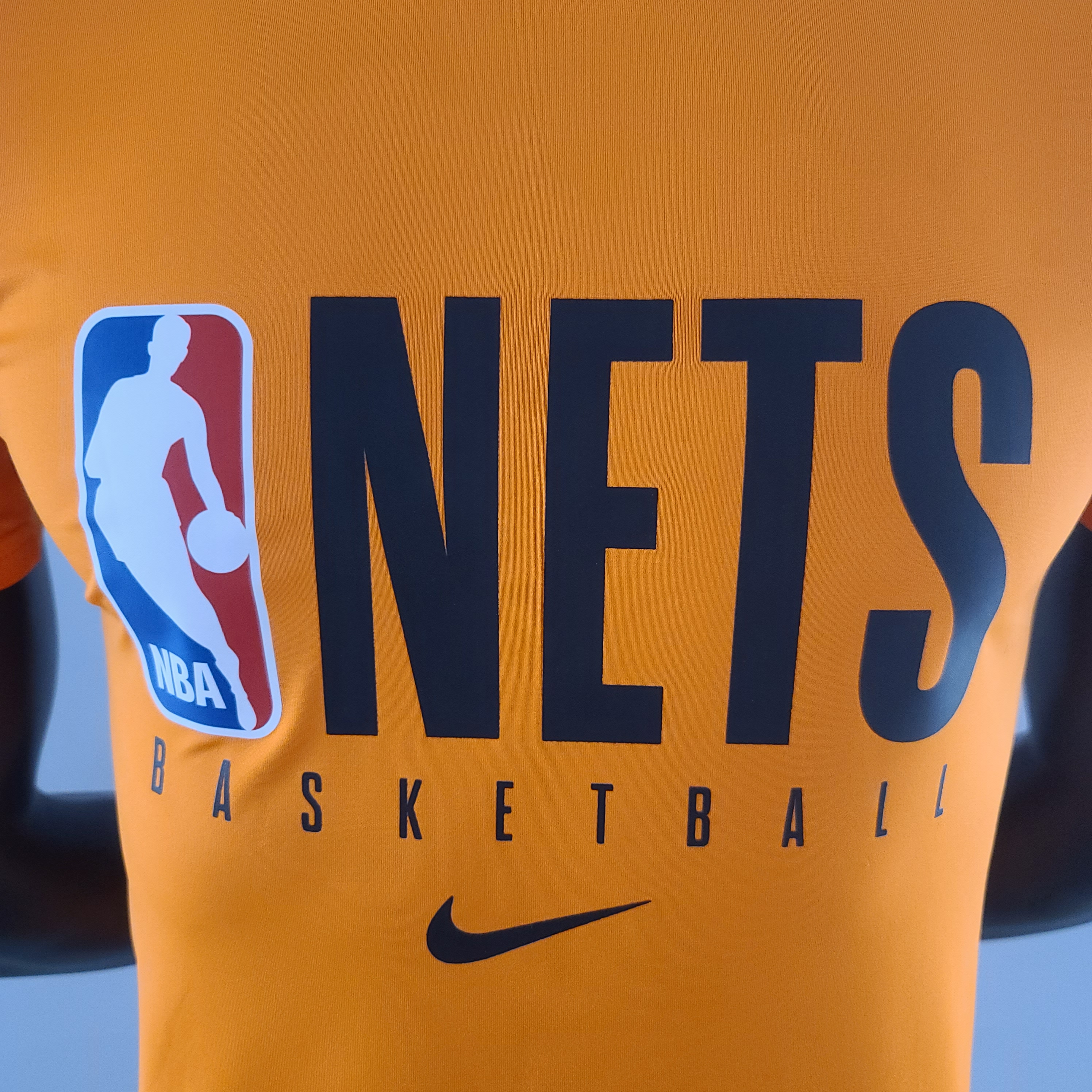 Brooklyn Nets Casual T-shirt Orange
