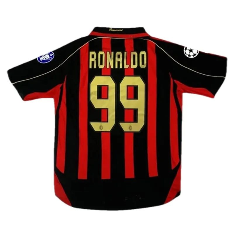 2006-07 AC Milan Ronaldo #99 Maldini #3 Kakà #22 Retro Jersey Home Replica