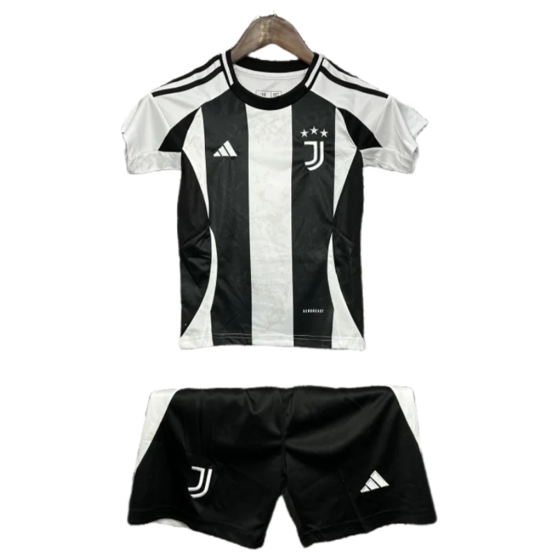 24-25 Juventus Home Soccer Kids Kit Jersey+Shorts