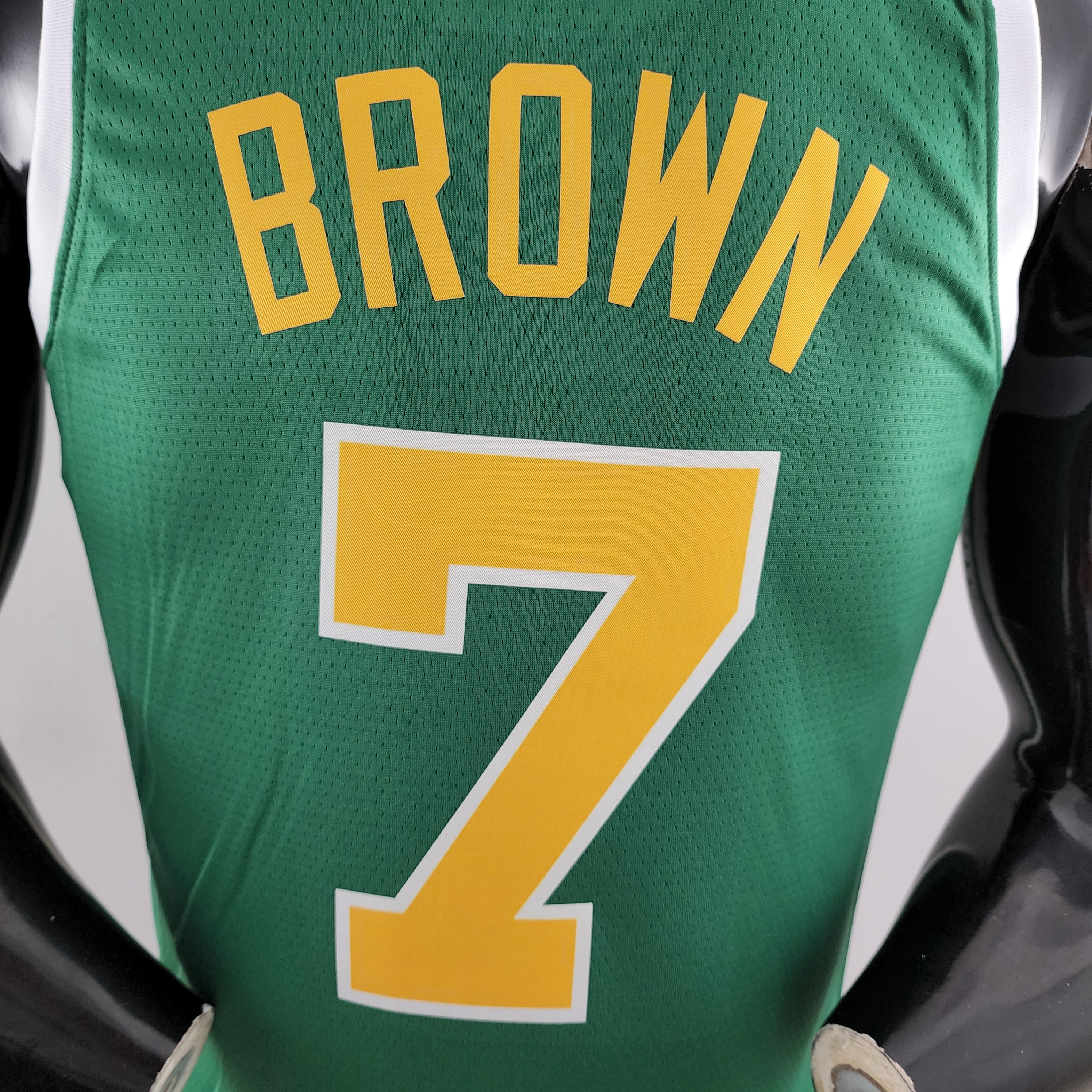 Jaylen Brown Boston Celtics Platinum Swingman Jersey Green Gold