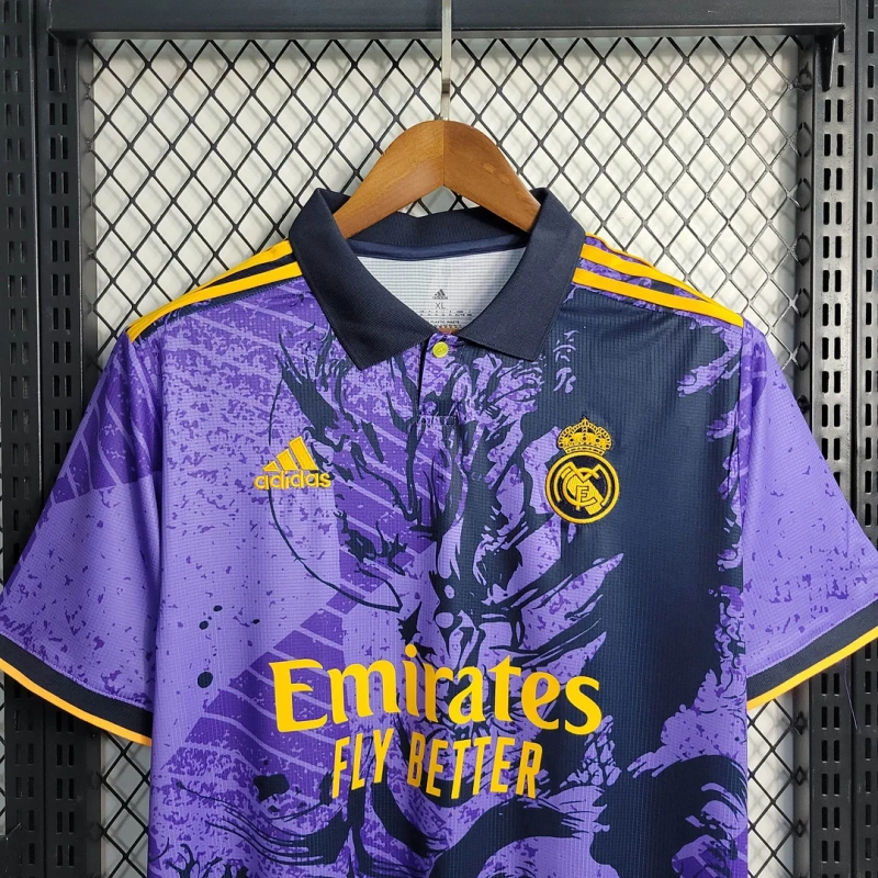 23-24 Real Madrid Chinese Dragon Purple Football Shirt