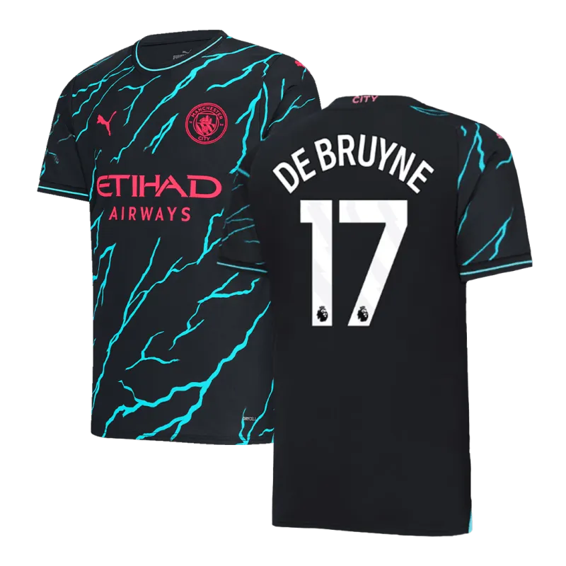 2023/24 HAALAND #9 DE BRUYNE #17 J.ALVAREZ #19 FODEN #47 Manchester City Third Away Jersey
