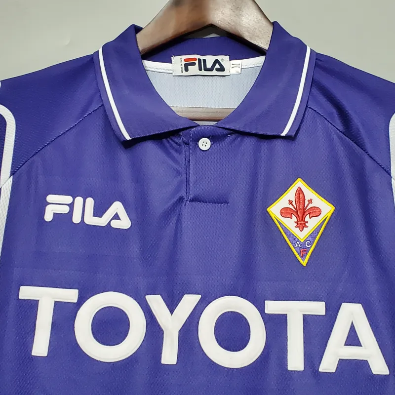 Fiorentina 1999/00 Retro Soccer Jersey Home Replica