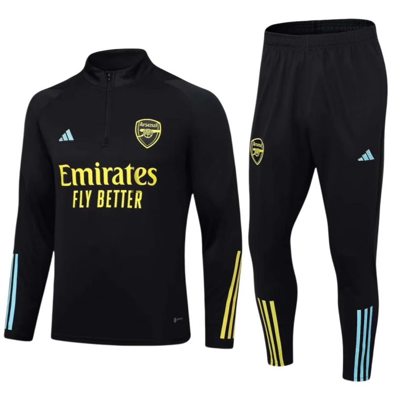 Arsenal Half-Pull Training Suit black Football Shirt 2023/2024 Kits