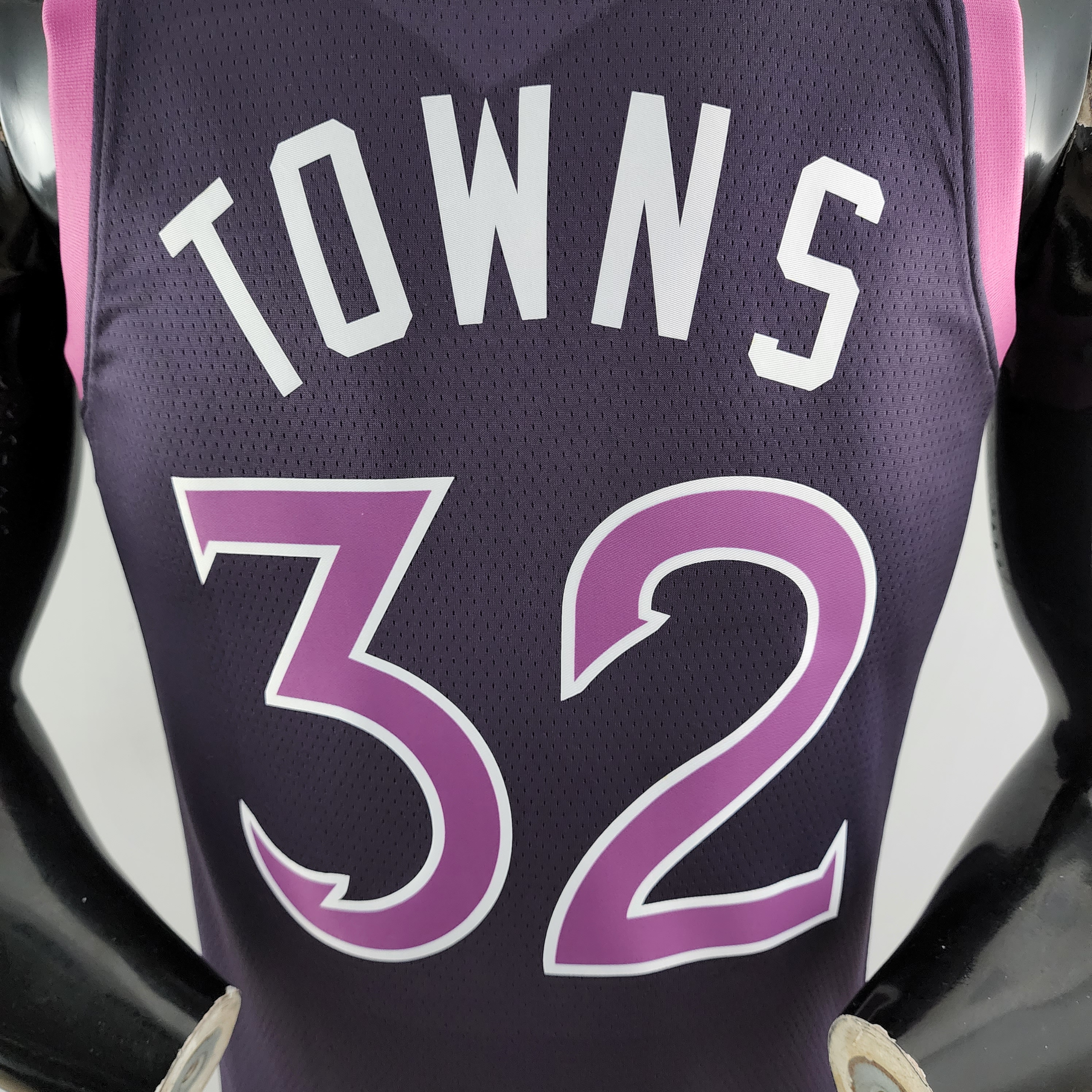 Karl-Anthony Towns Minnesota Timberwolves Swingman Jersey Black and Purple