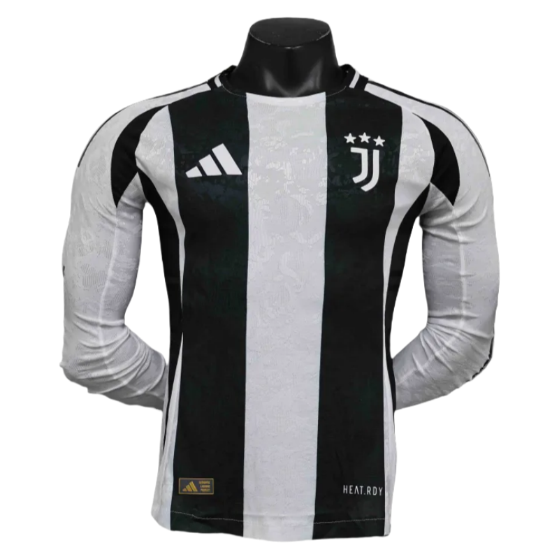 24-25 Juventus Home Soccer Jersey Player Version Long Sleeve