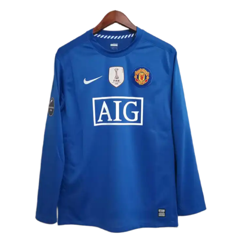 08-09 Manchester United Home Retro Jersey #7 Ronaldo Long Sleeve