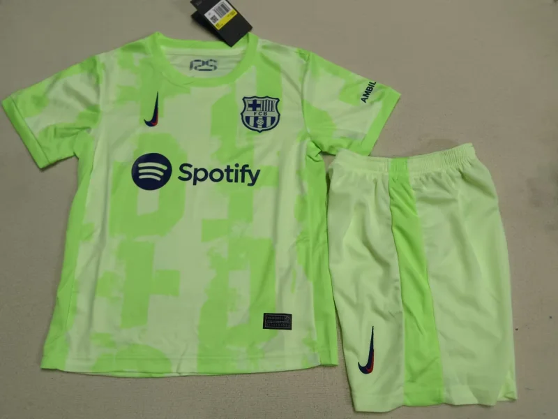 2024-25 Kids Barcelona Third Kit(Jersey+Short) Without Spofity Text