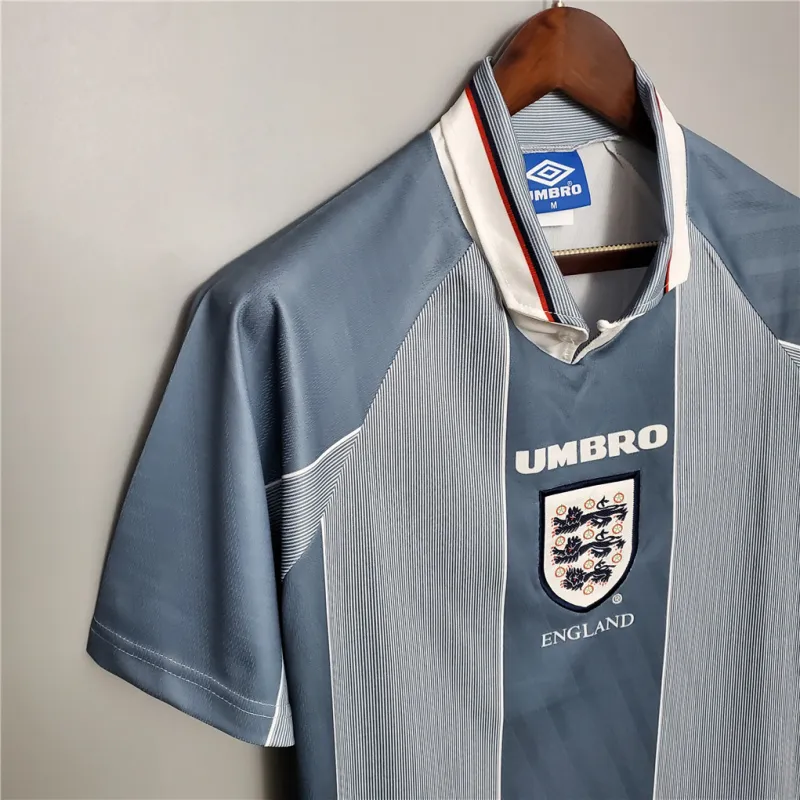 1996 England Retro Soccer Jersey Away Replica Euro Cup