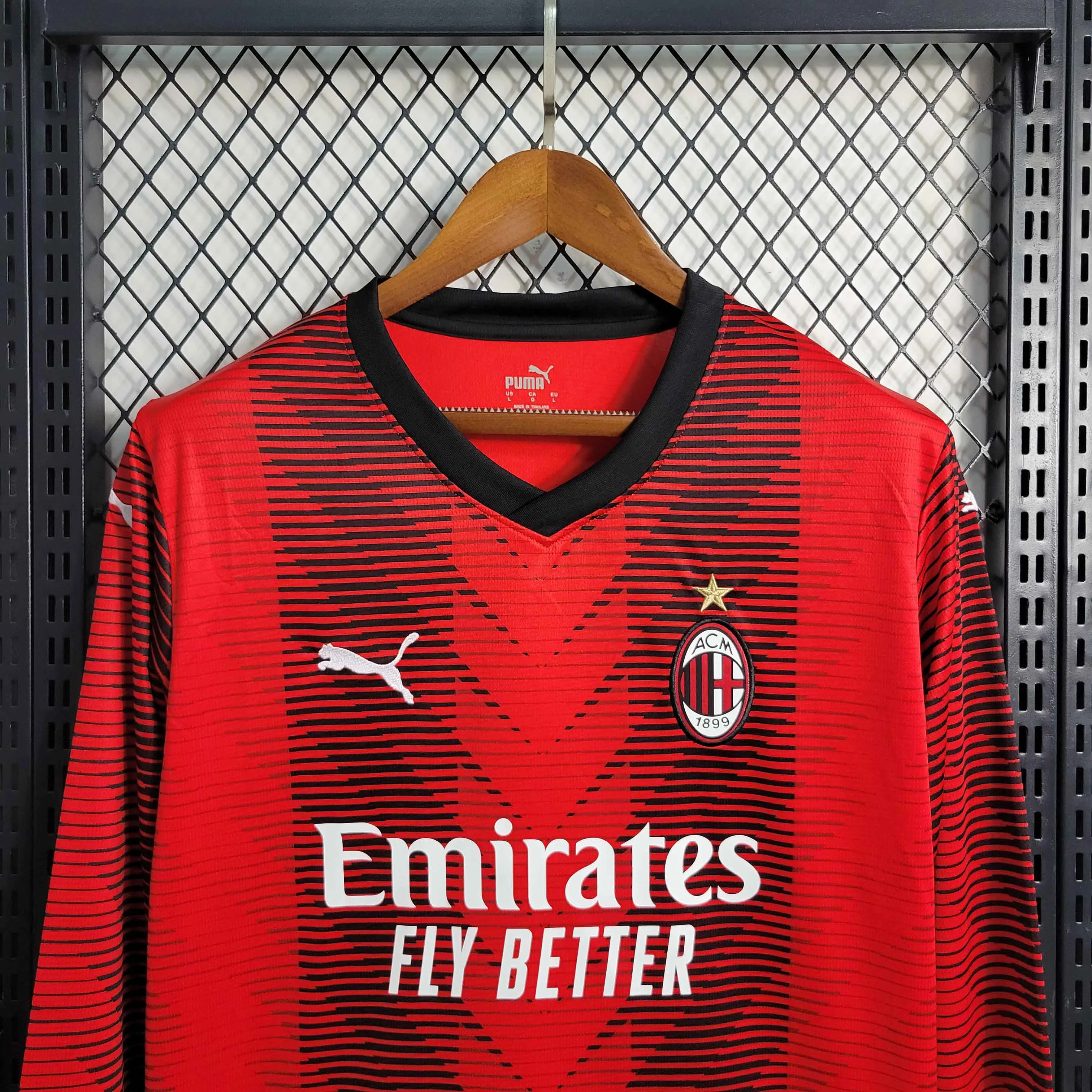 23-24 AC Milan Home Long Sleeve Jersey