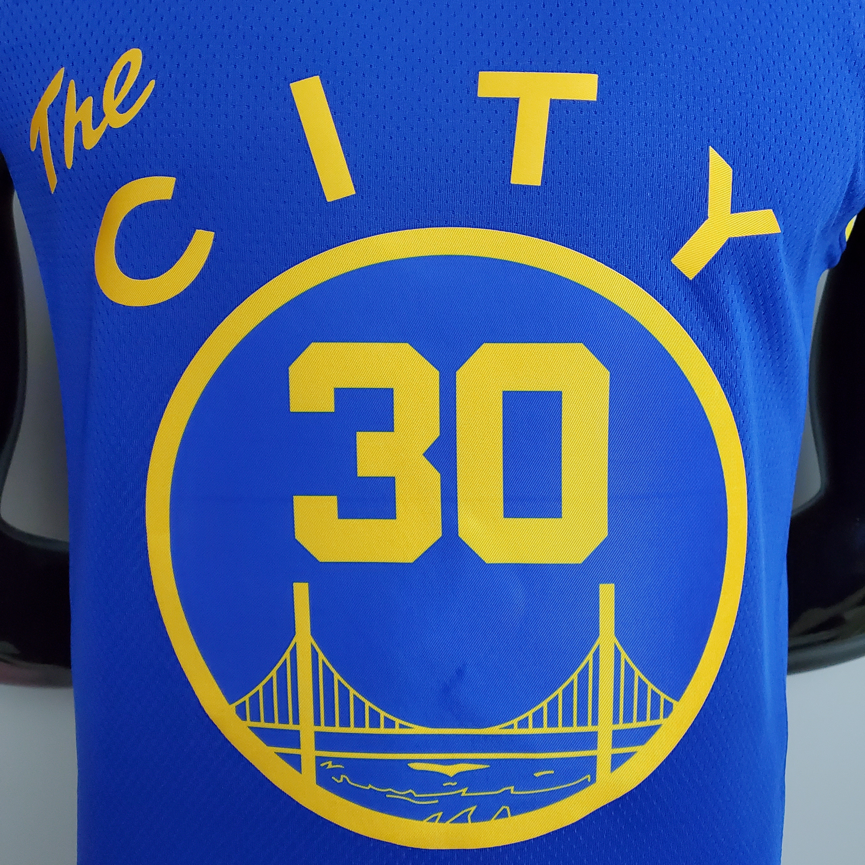Stephen Curry Golden State Warriors Tram Version Swingman Jersey Retro Blue