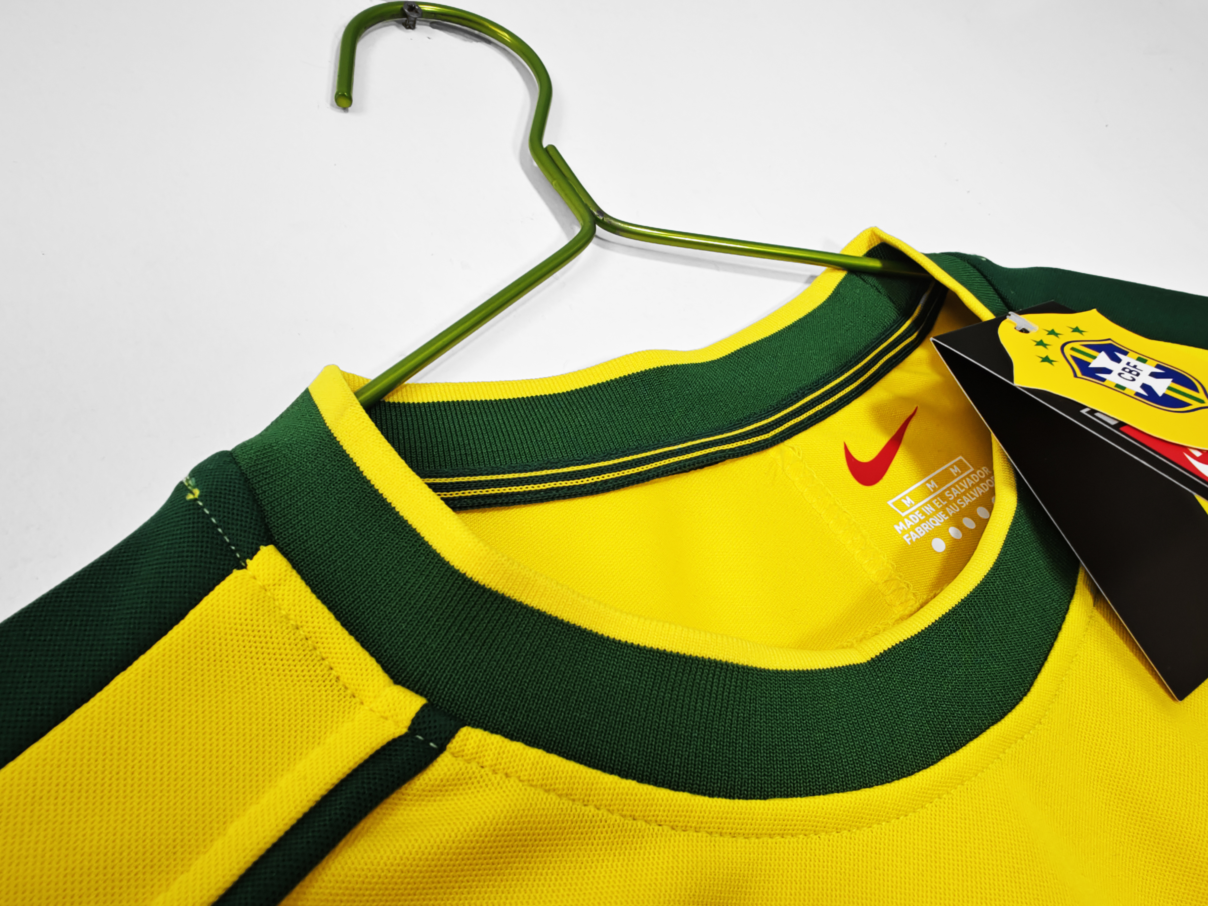 Brazil Home Retro Long Sleeve Jersey 1998