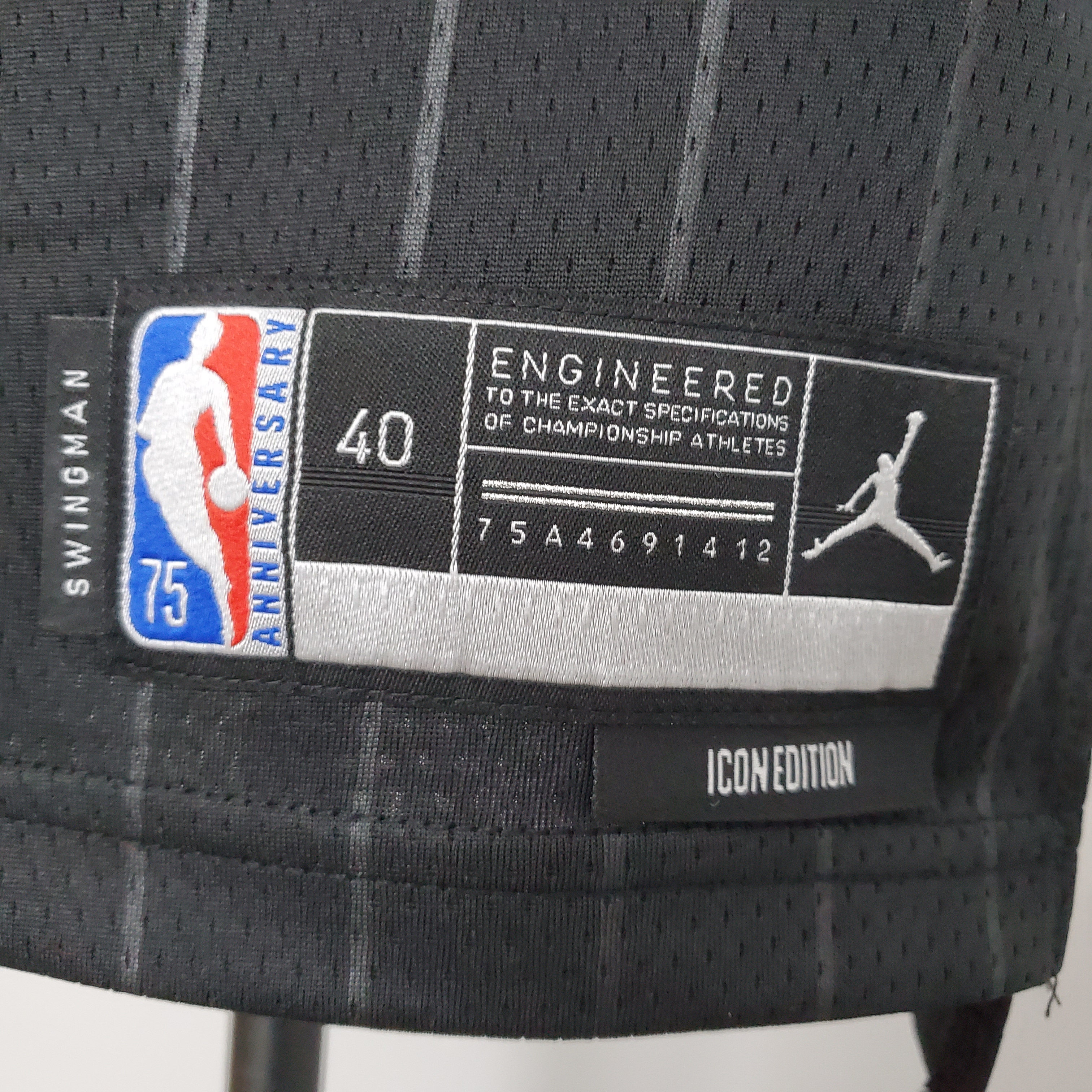 Scottie Pippen Chicago Bulls 75th Anniversary Swingman Jersey Flyers Black