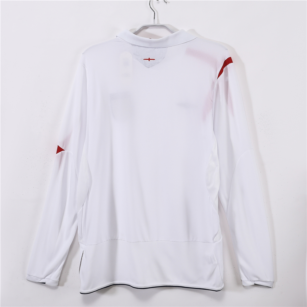 England Home Retro Long Sleeve Jersey 2006